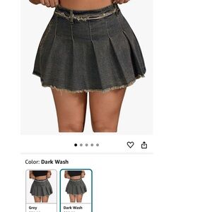 Dark Wash Denim Mini Skirt